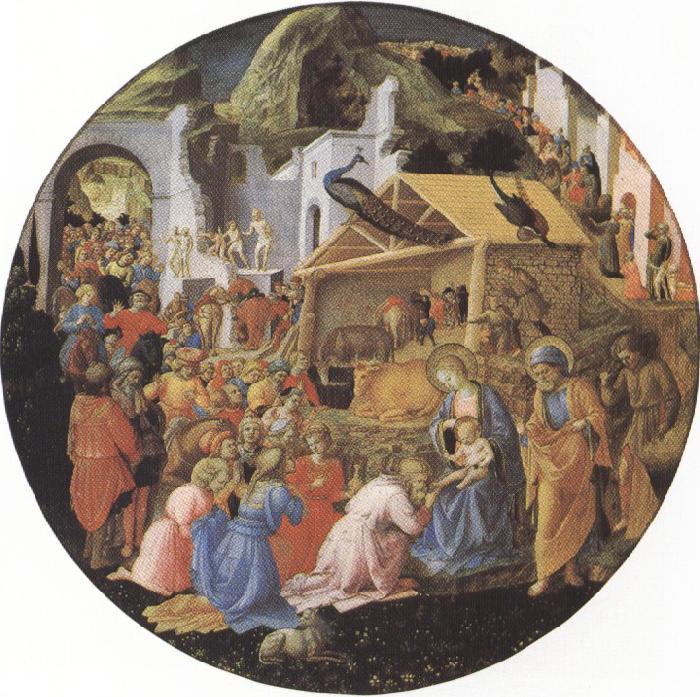 Sandro Botticelli filippo lippi,Adoration of the Magi (mk36) Germany oil painting art